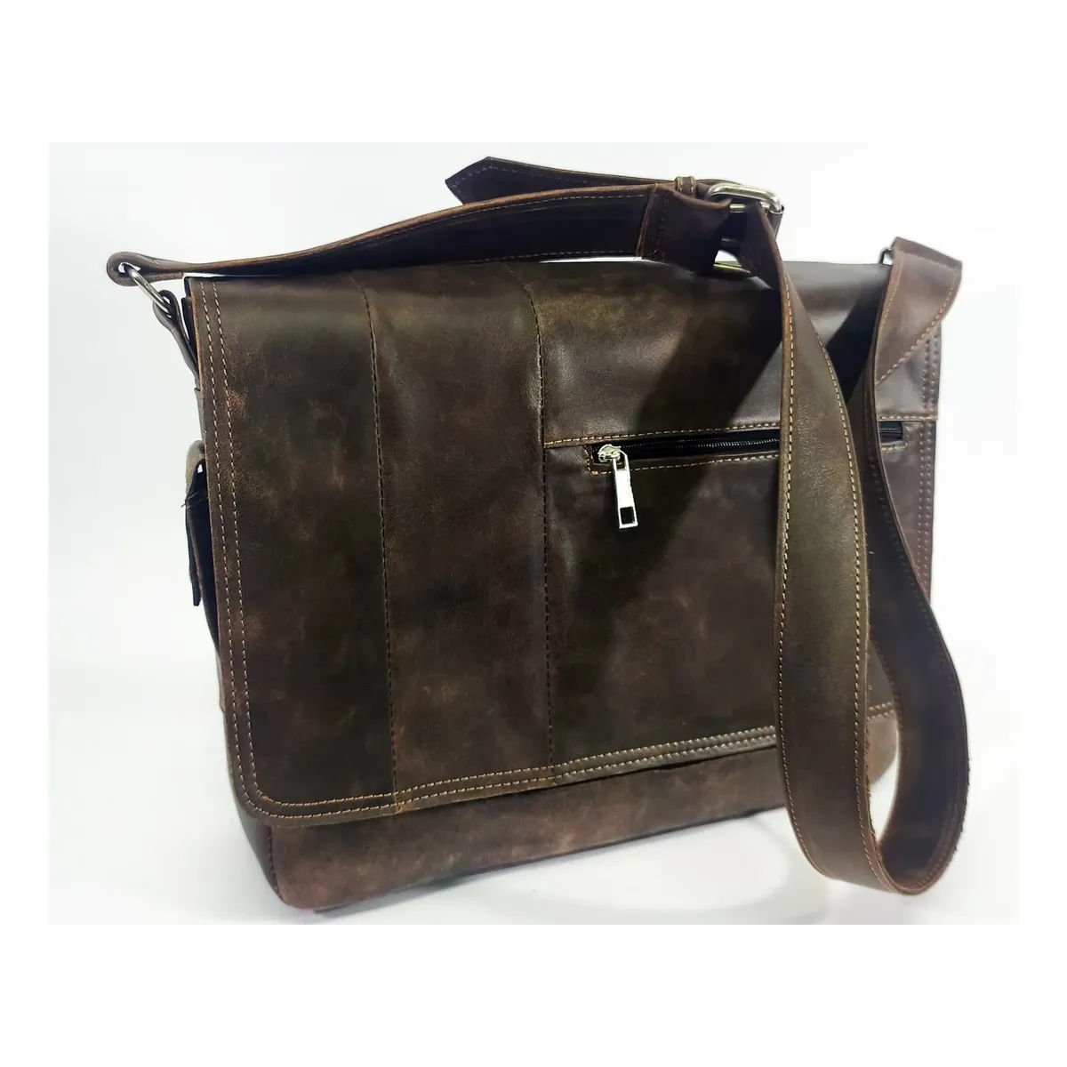Morral De Cuero Genuino P/notebook - Imagen 5