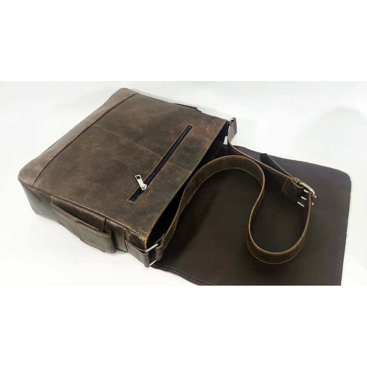 Morral De Cuero Genuino P/notebook - Imagen 6