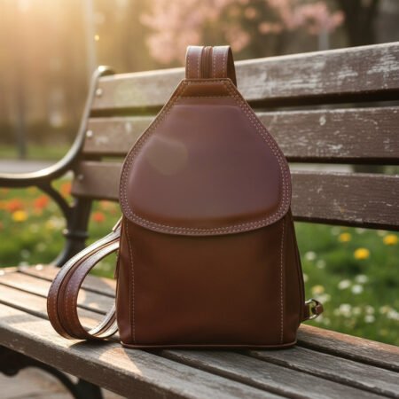 Mochila De Cuero Vacuno Tres Divisiones.